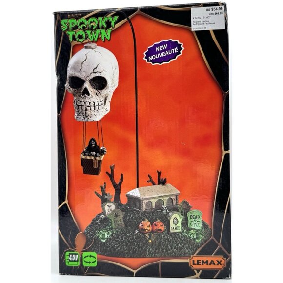 Lemax Spooky Town Grim Reaper's Landing Halloween Village Lights Tested & Works - Picture 10 of 11